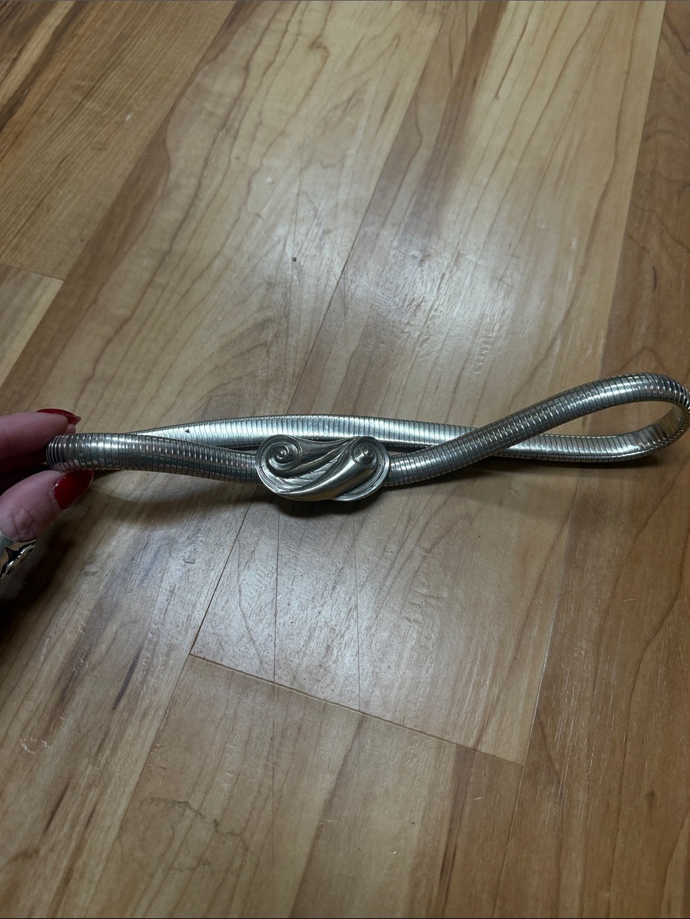 VINTAGE Snake Chain Belt with Decorative Clasp